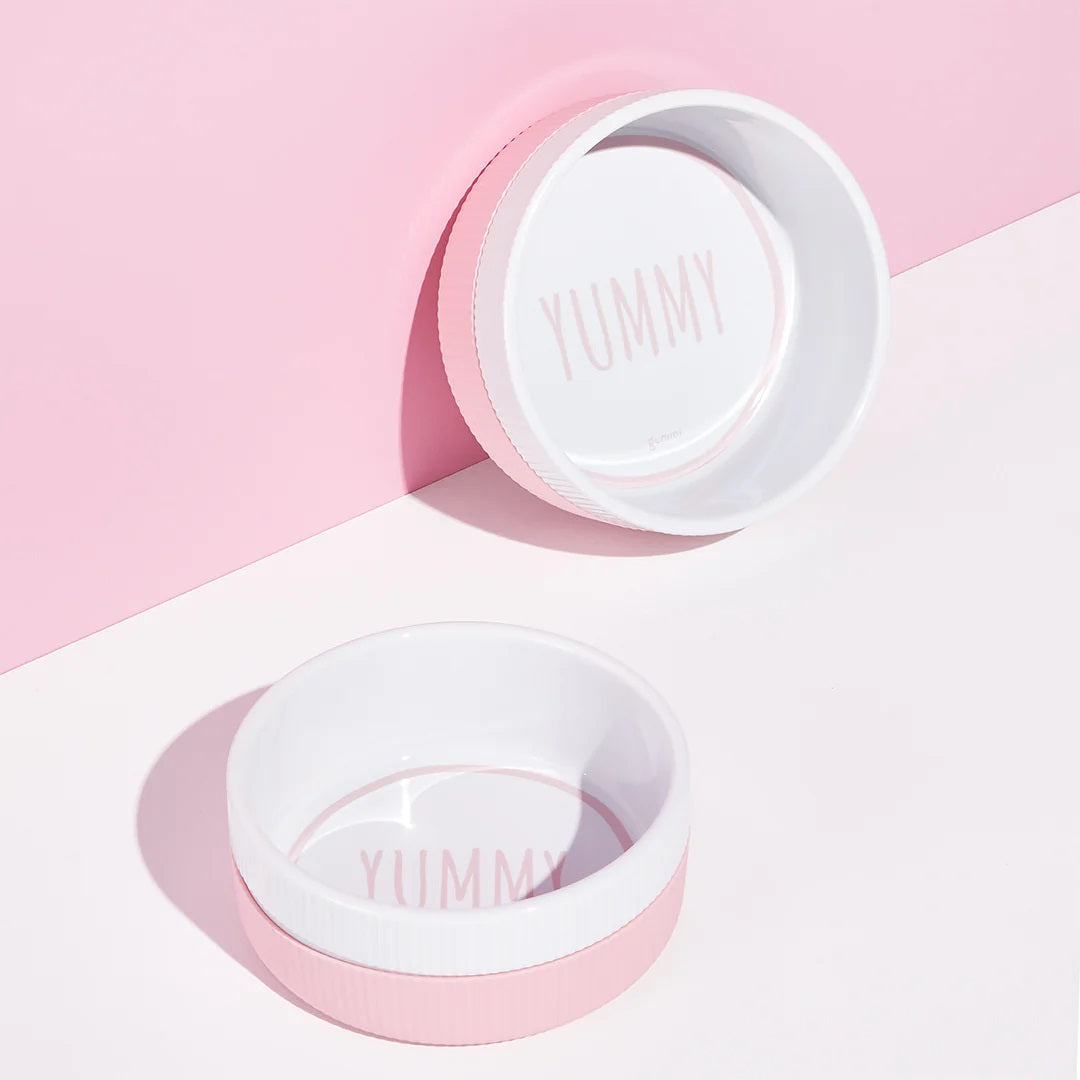 Ceramic Dog Bowl - Gummi Pink Large