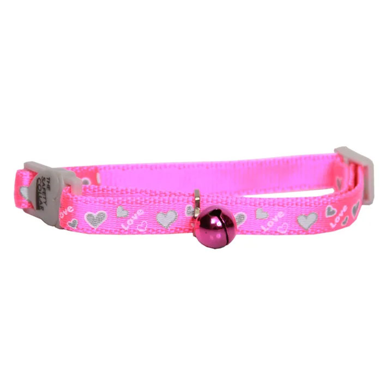 Cat Collar Reflective - Love Hearts