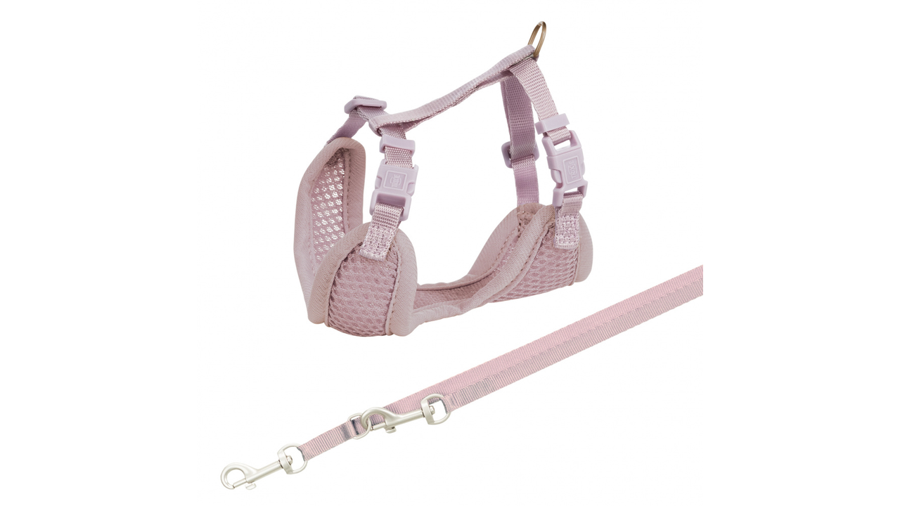 Junior Puppy Soft Harness With Leash Lilac [colour:lilac]