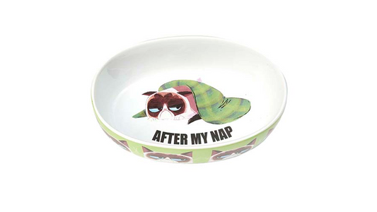 Grumpy Cat Oval Bowl After My Nap