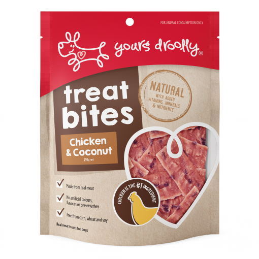 Yours Droolly Treat Bites Chicken & Coconut 100g [weight:100g]