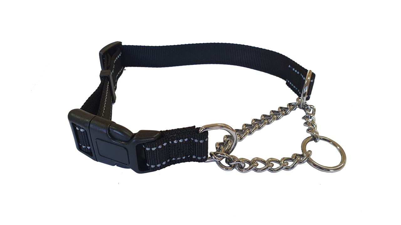 Martingale Reflective Collar Black 50-70cm [size:50-70cm Colour:black]