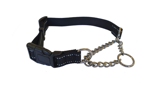 Martingale Reflective Collar Black 50-70cm [size:50-70cm Colour:black]