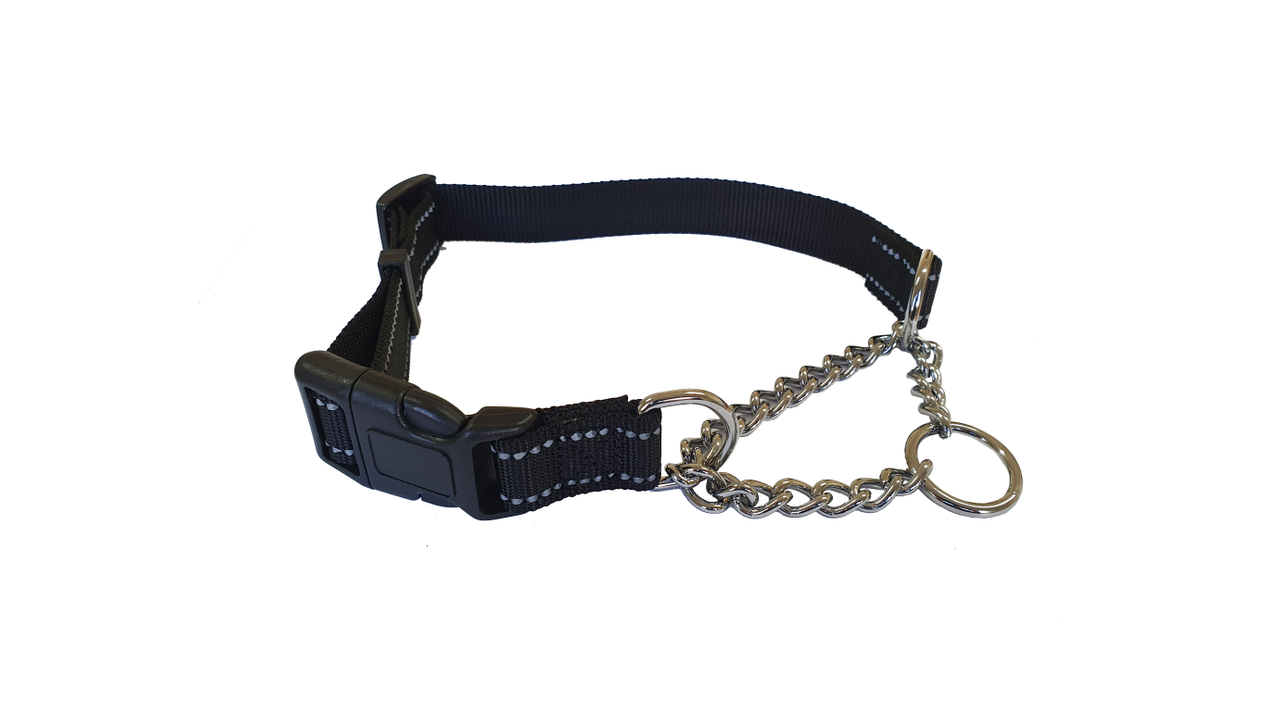 Martingale Reflective Collar Black 35-50cm [size:35-50cm Colour:black]