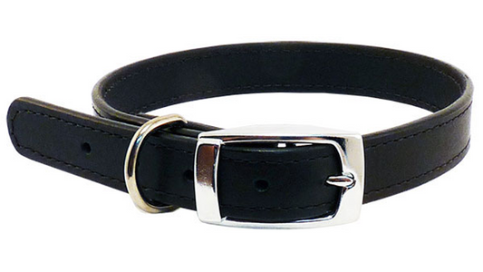 Leather Stitched Collar 32mm 75cm [colour:black Size:32mm Length:75cm]