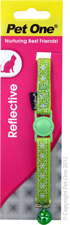 Pet Collar - Cat/kitten Reflective Green [colour:green]