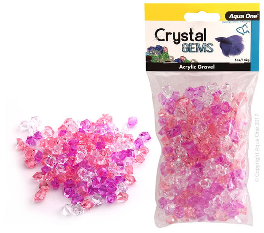 Aqua One Gravel - Crystal Gems Acrylic Betta 15mm Fire N Ice