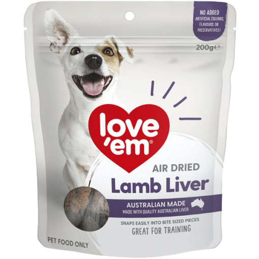 Love'em Air Dried Lamb Liver [size:200g Flavour:lamb]