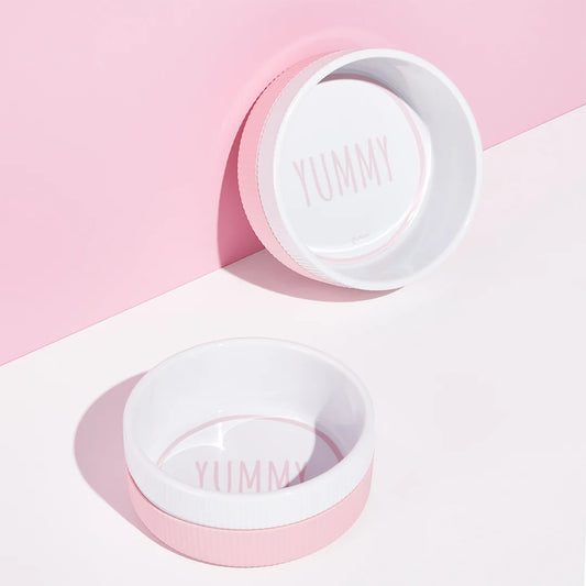 Ceramic Dog Bowl - Gummi Pink Large