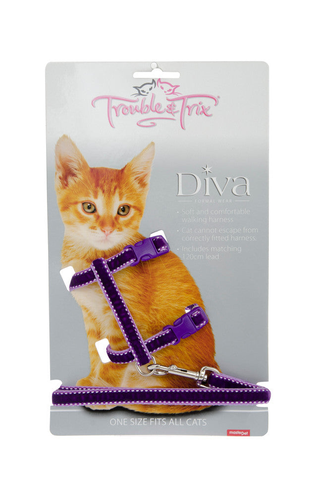 T&t Harness Velvet Stitch Purple [colour:purple]
