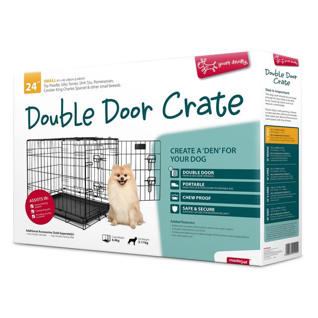 Yd Dog Crate Dble Door 24in [size:24 Inch]