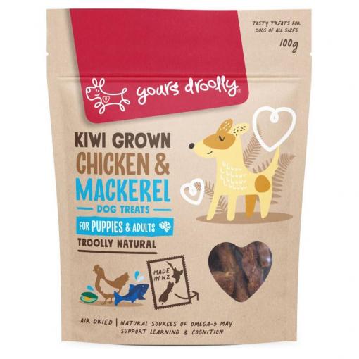 Yours Droolly Kiwi Grown Treats 100g Chicken & Mackerel [weight:100g]