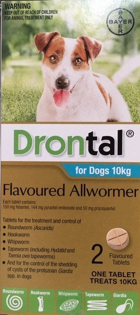 Drontal Dog Chew 10kg 2pk