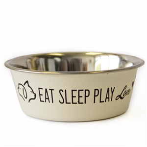 Petware Stainless Steel Cute Bowl Ivory 350ml [colour:ivory]