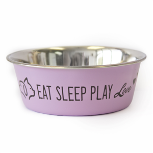 Petware Stainless Steel Cute Bowl Pink 350ml [colour:pink]
