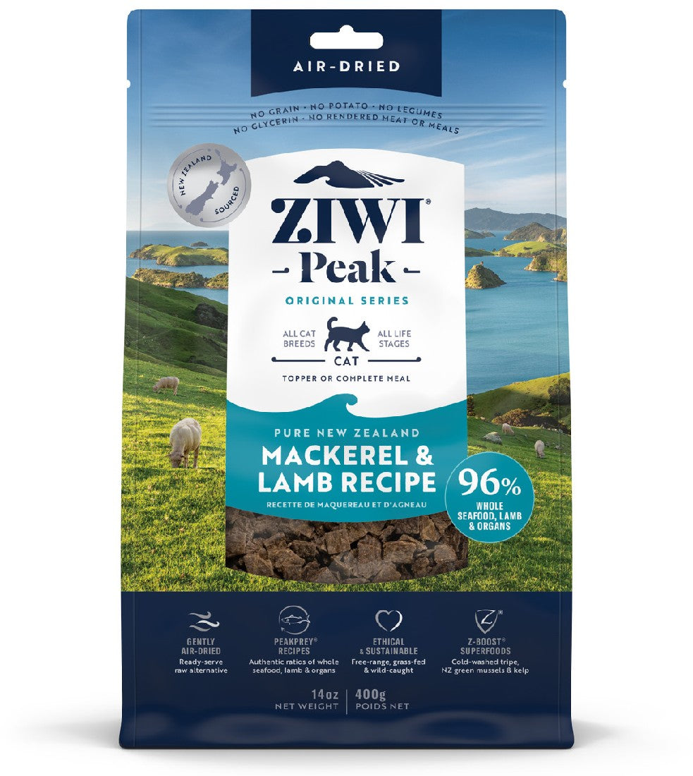 Ziwi Peak Air Dried Mackerel & Lamb Cat Food 400g [size:400g]