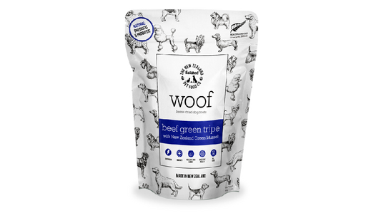 Woof Beef Green Tripe Freeze Dried Treats 40g