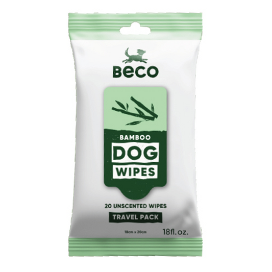 Beco Bamboo Dog Wipes Travel 20 Pack